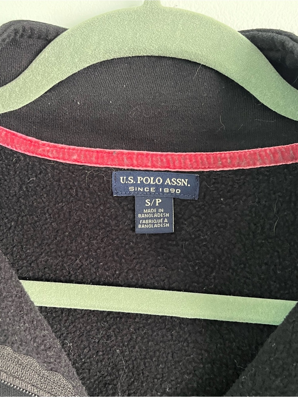 Polo Quarter Zip Cropped Sweatshirt with Hot Pink Logo - Picture 8 of 11